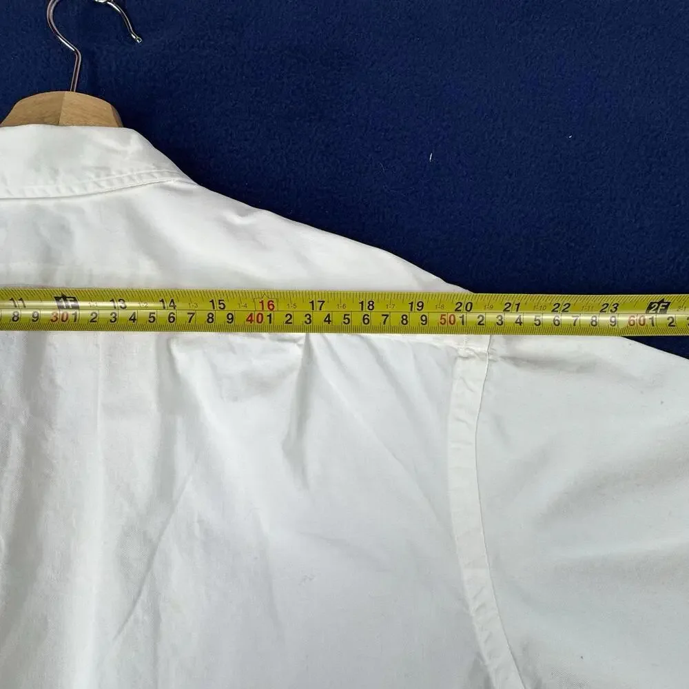 Polo Ralph Lauren Cotton Camp Shirt Button up short sleeve Men size M White Prep - Picture 9 of 9